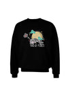 TooLoud Pugs and Kisses Dark Adult Dark Sweatshirt-Sweatshirts-TooLoud-Black-Small-Davson Sales