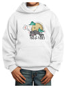 TooLoud Pugs and Kisses Youth Hoodie Pullover Sweatshirt-Youth Hoodie-TooLoud-White-XS-Davson Sales