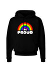 TooLoud Rainbow - Be Proud Gay Pride Dark Hoodie Sweatshirt-Hoodie-TooLoud-Black-Small-Davson Sales