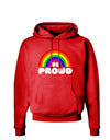 TooLoud Rainbow - Be Proud Gay Pride Dark Hoodie Sweatshirt-Hoodie-TooLoud-Red-Small-Davson Sales