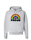 TooLoud Rainbow - Be Proud Gay Pride Hoodie Sweatshirt-Hoodie-TooLoud-AshGray-Small-Davson Sales