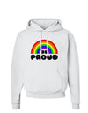 TooLoud Rainbow - Be Proud Gay Pride Hoodie Sweatshirt-Hoodie-TooLoud-White-Small-Davson Sales