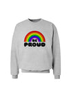 TooLoud Rainbow - Be Proud Gay Pride Sweatshirt-Sweatshirts-TooLoud-AshGray-Small-Davson Sales