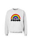 TooLoud Rainbow - Be Proud Gay Pride Sweatshirt-Sweatshirts-TooLoud-White-Small-Davson Sales