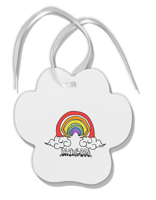 TooLoud RAINBROS Paw Print Shaped Ornament-Ornament-TooLoud-Davson Sales