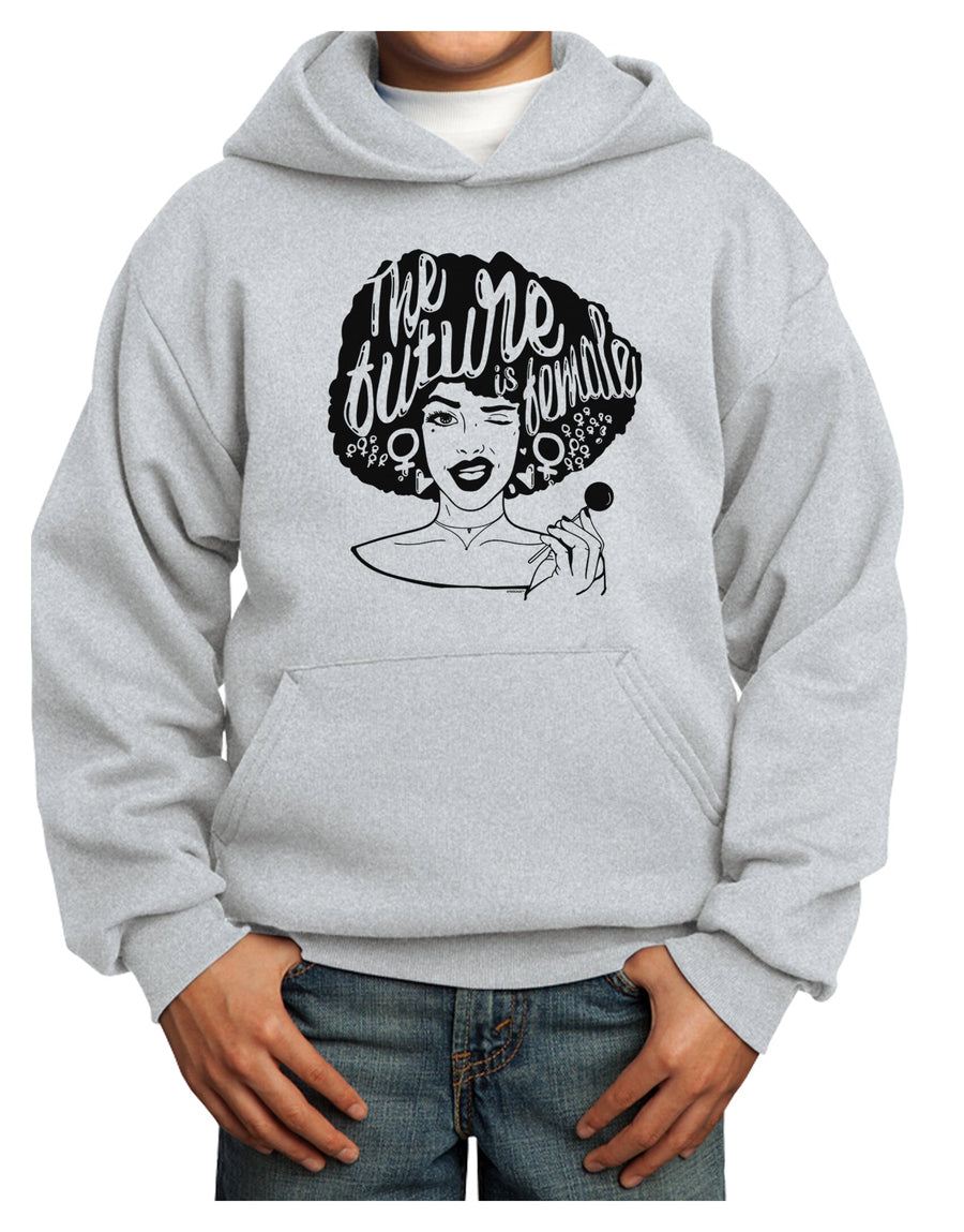 TooLoud The Future Is Female Youth Hoodie Pullover Sweatshirt-Youth Hoodie-TooLoud-White-XS-Davson Sales