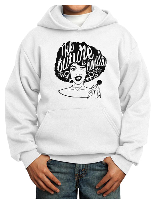 TooLoud The Future Is Female Youth Hoodie Pullover Sweatshirt-Youth Hoodie-TooLoud-White-XS-Davson Sales