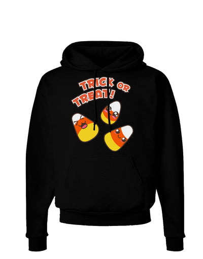 TooLoud Trick or Treat Cute Candy Corn Halloween Dark Hoodie Sweatshirt-Hoodie-TooLoud-Black-Small-Davson Sales