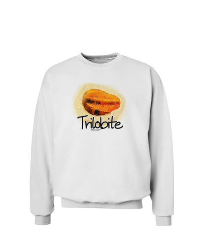 TooLoud Trilobite Fossil Watercolor Text Sweatshirt-Sweatshirts-TooLoud-White-Small-Davson Sales