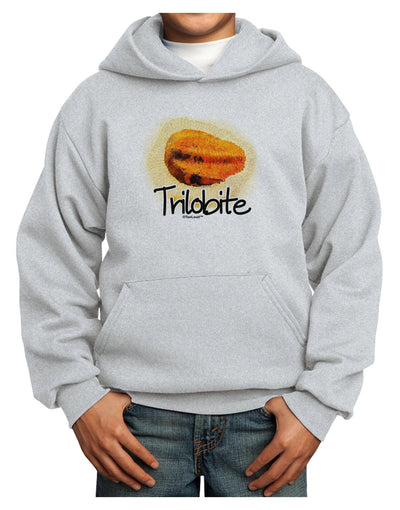 TooLoud Trilobite Fossil Watercolor Text Youth Hoodie Pullover Sweatshirt-Youth Hoodie-TooLoud-Ash-XS-Davson Sales