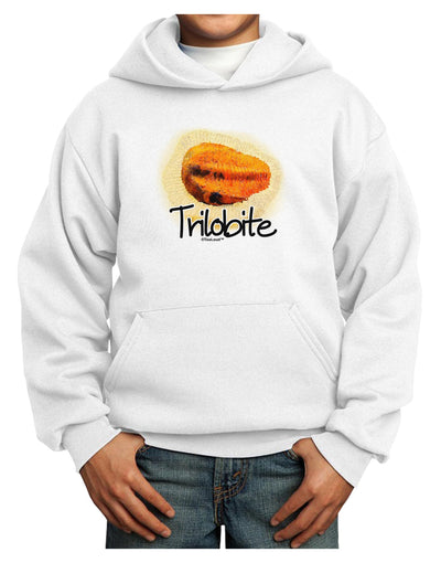 TooLoud Trilobite Fossil Watercolor Text Youth Hoodie Pullover Sweatshirt-Youth Hoodie-TooLoud-White-XS-Davson Sales