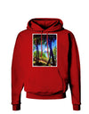 TooLoud Tropical Skyline Dark Hoodie Sweatshirt-Hoodie-TooLoud-Red-Small-Davson Sales