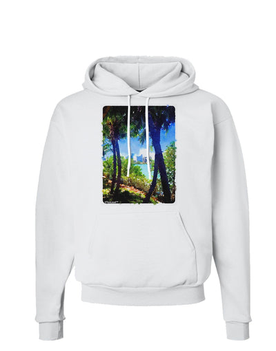 TooLoud Tropical Skyline Hoodie Sweatshirt-Hoodie-TooLoud-White-Small-Davson Sales