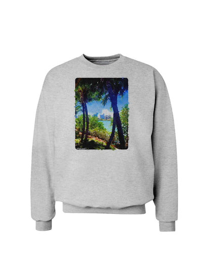 TooLoud Tropical Skyline Sweatshirt-Sweatshirts-TooLoud-AshGray-Small-Davson Sales