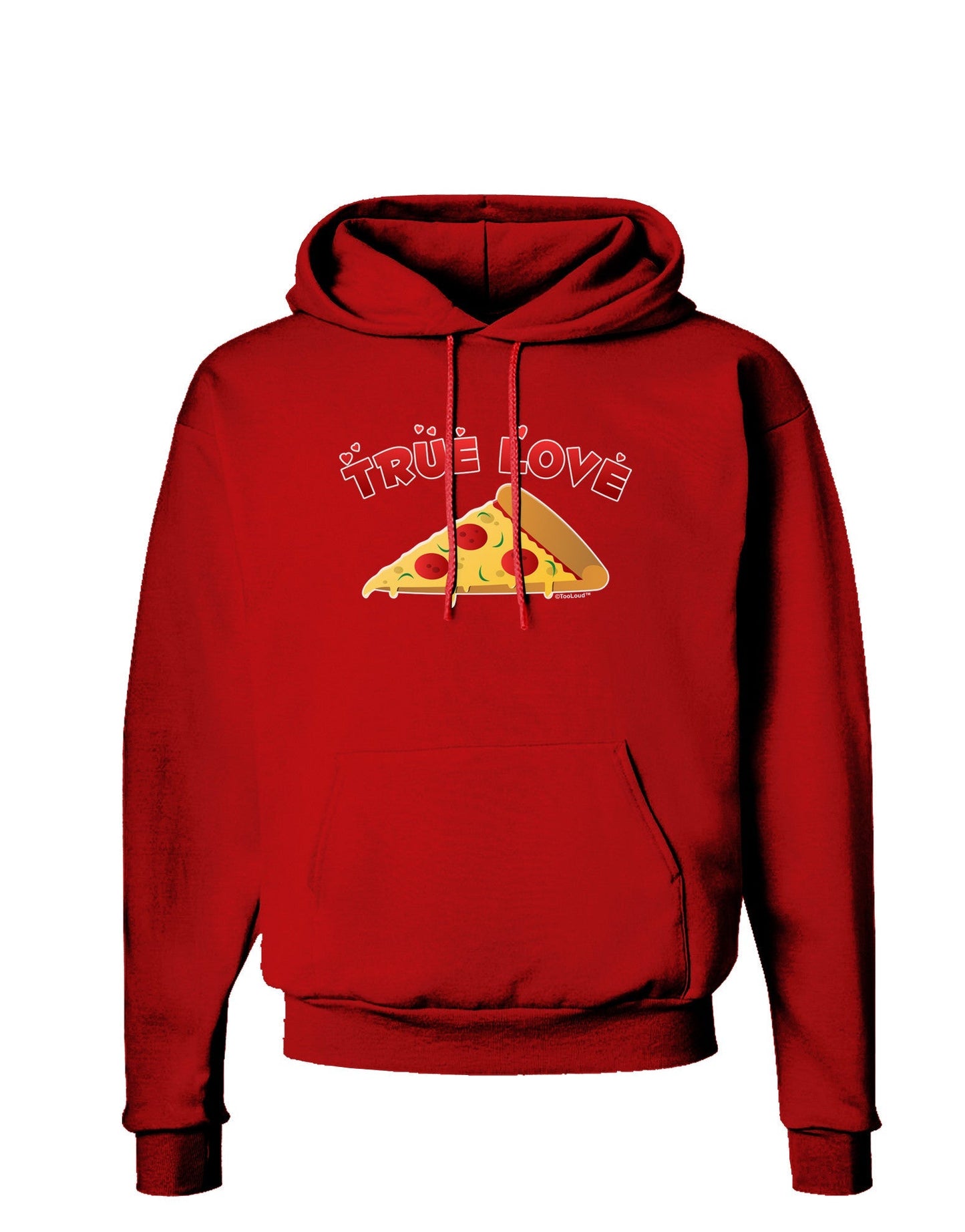 TooLoud True Love - Pizza Dark Hoodie Sweatshirt-Hoodie-TooLoud-Red-Small-Davson Sales