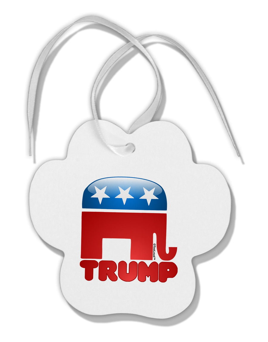 TooLoud Trump Bubble Symbol Paw Print Shaped Ornament-Ornament-TooLoud-White-Davson Sales