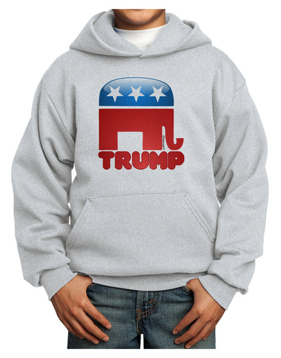 TooLoud Trump Bubble Symbol Youth Hoodie Pullover Sweatshirt-Youth Hoodie-TooLoud-Ash-XS-Davson Sales