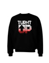 TooLoud Turnt Up Distressed Adult Dark Sweatshirt-Sweatshirts-TooLoud-Black-Small-Davson Sales