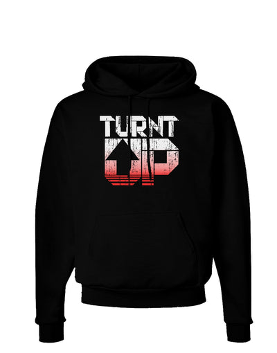 TooLoud Turnt Up Distressed Dark Hoodie Sweatshirt-Hoodie-TooLoud-Black-Small-Davson Sales