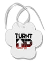 TooLoud Turnt Up Distressed Paw Print Shaped Ornament-Ornament-TooLoud-White-Davson Sales