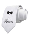 TooLoud Tuxedo - Groom Printed White Necktie