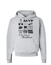 TooLoud Twelve Days of Christmas Text Hoodie Sweatshirt-Hoodie-TooLoud-AshGray-Small-Davson Sales