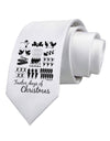 TooLoud Twelve Days of Christmas Text Printed White Necktie