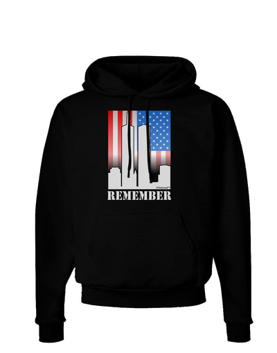 TooLoud Twin Towers Remember Dark Hoodie Sweatshirt-Hoodie-TooLoud-Black-Small-Davson Sales