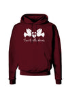 TooLoud Two Turtle Doves Text Dark Hoodie Sweatshirt-Hoodie-TooLoud-Maroon-Small-Davson Sales