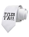 TooLoud Tyler Y'all - Southwestern Style Printed White Necktie