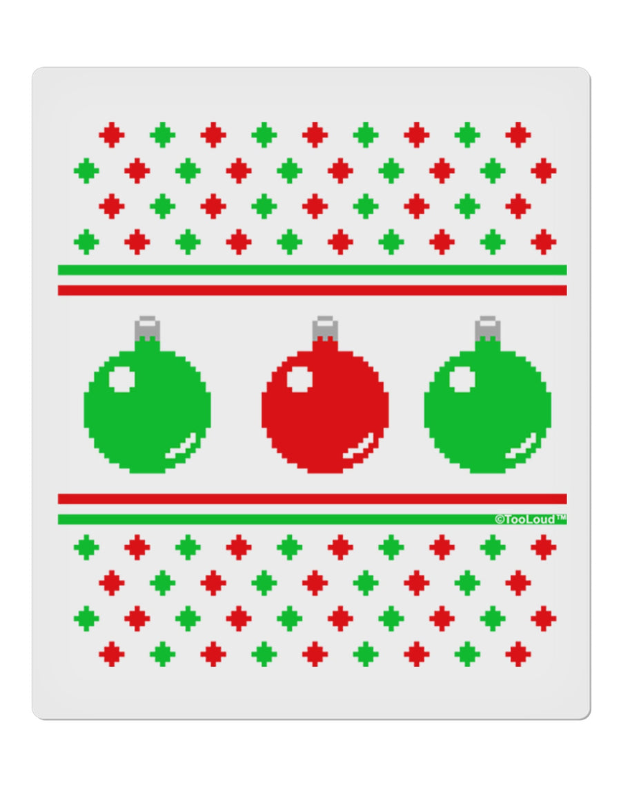 TooLoud Ugly Christmas Sweater Ornaments 9 x 10.5&#x22; Rectangular Static Wall Cling-Static Wall Cling-TooLoud-White-Davson Sales