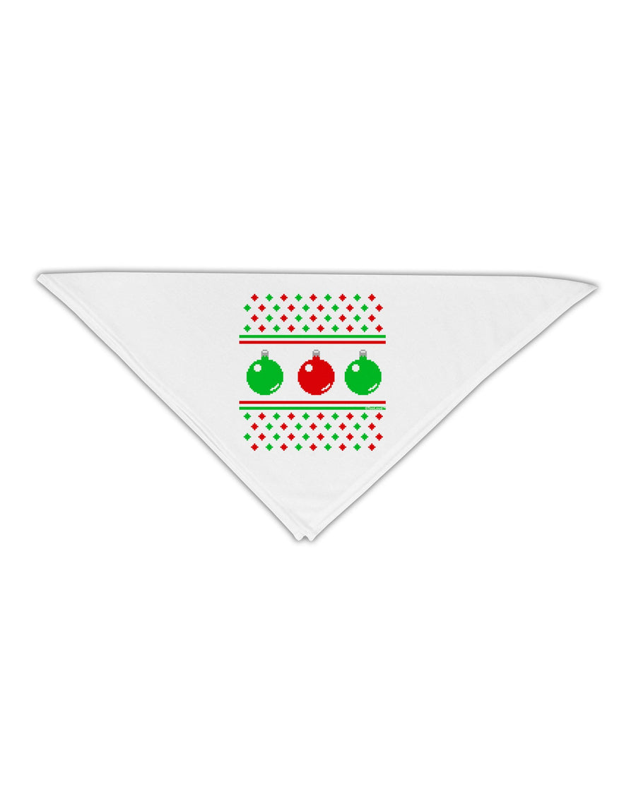 TooLoud Ugly Christmas Sweater Ornaments Adult 19&#x22; Square Bandana-Square Bandanas-TooLoud-White-One-Size-Adult-Davson Sales