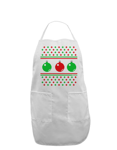 TooLoud Ugly Christmas Sweater Ornaments Adult Apron-Bib Apron-TooLoud-White-One-Size-Davson Sales