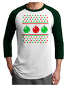 TooLoud Ugly Christmas Sweater Ornaments Adult Raglan Shirt-Ornament-TooLoud-White-Forest-X-Small-Davson Sales