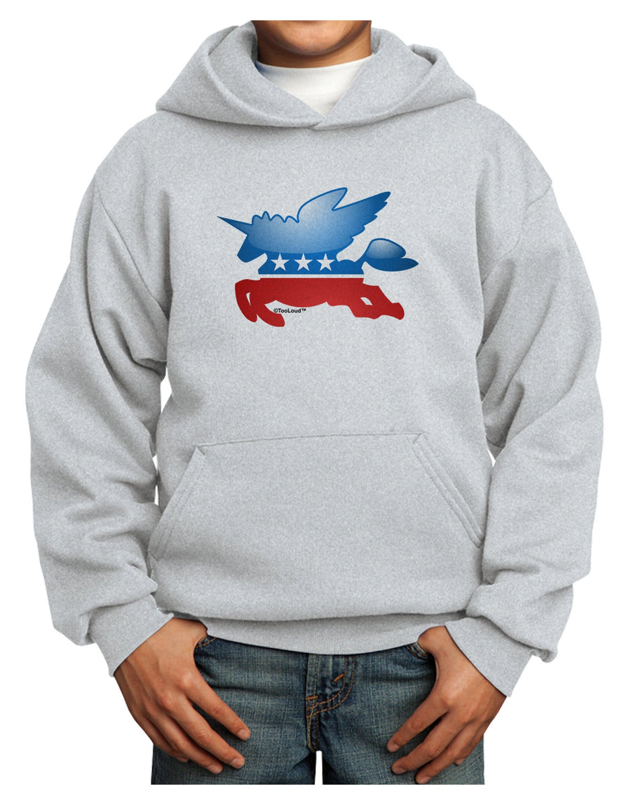 TooLoud Unicorn Political Symbol Youth Hoodie Pullover Sweatshirt-Youth Hoodie-TooLoud-White-XS-Davson Sales