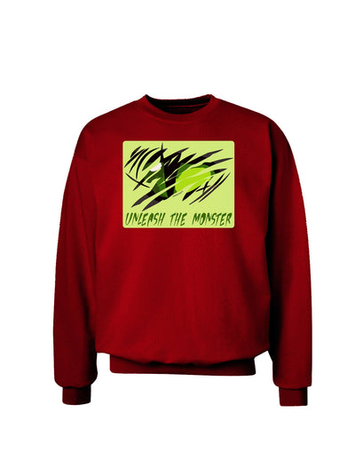 TooLoud Unleash The Monster Adult Dark Sweatshirt-Sweatshirts-TooLoud-Deep-Red-Small-Davson Sales