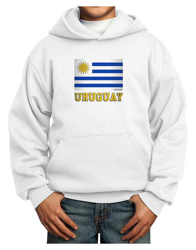 TooLoud Uruguay Flag Youth Hoodie Pullover Sweatshirt-Youth Hoodie-TooLoud-White-XS-Davson Sales