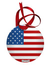 TooLoud USA Flag AOP Circular Metal Ornament All Over Print-Ornament-TooLoud-White-Davson Sales