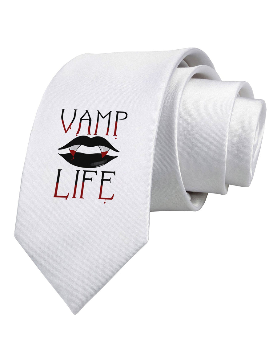 TooLoud Vamp Life Printed White Necktie