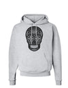 TooLoud Version 9 Black and White Day of the Dead Calavera Hoodie Sweatshirt-Hoodie-TooLoud-AshGray-Small-Davson Sales