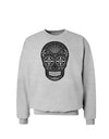 TooLoud Version 9 Black and White Day of the Dead Calavera Sweatshirt-Sweatshirts-TooLoud-AshGray-Small-Davson Sales