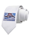 TooLoud Victor Mines Colorado Text Printed White Necktie