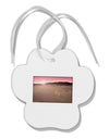 TooLoud Victor Mines Pink Sunrise Paw Print Shaped Ornament-Ornament-TooLoud-White-Davson Sales