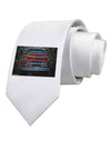 TooLoud Vintage Truck Printed White Necktie