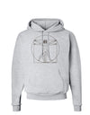 TooLoud Vitruvian Man Drawing Hoodie Sweatshirt-Hoodie-TooLoud-AshGray-Small-Davson Sales