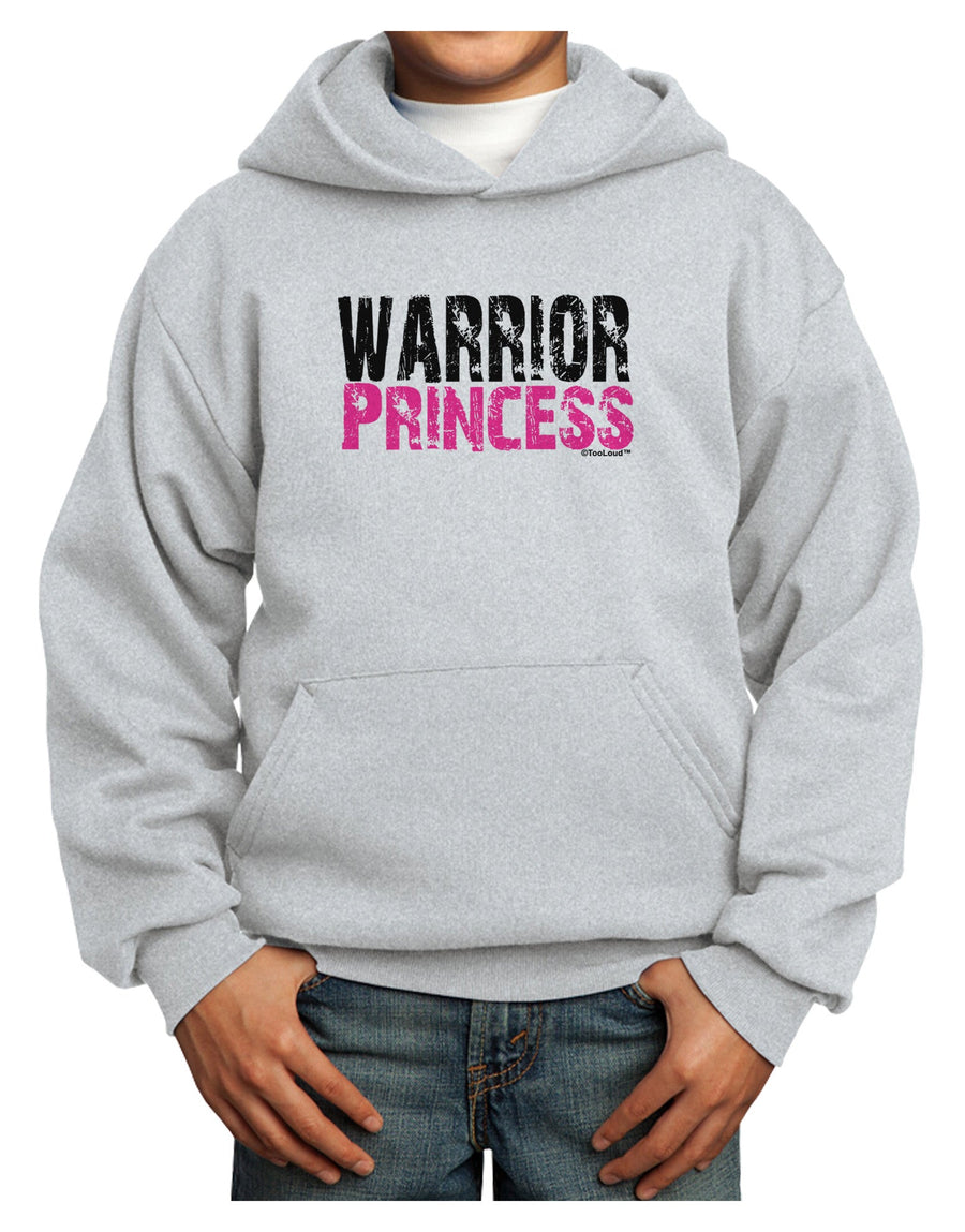 TooLoud Warrior Princess Pink Youth Hoodie Pullover Sweatshirt-Youth Hoodie-TooLoud-White-XS-Davson Sales