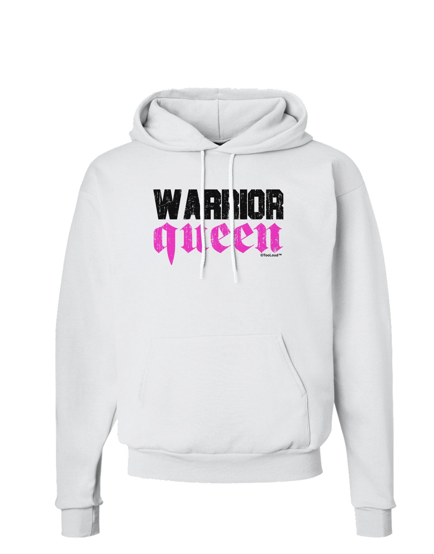 TooLoud Warrior Queen Pink Script Hoodie Sweatshirt-Hoodie-TooLoud-White-Small-Davson Sales