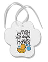TooLoud Wash your Damn Hands Paw Print Shaped Ornament