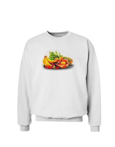 TooLoud Watercolor Fruit Bowl 1 Sweatshirt-Sweatshirts-TooLoud-White-Small-Davson Sales