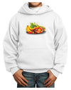 TooLoud Watercolor Fruit Bowl 1 Youth Hoodie Pullover Sweatshirt-Youth Hoodie-TooLoud-White-XS-Davson Sales